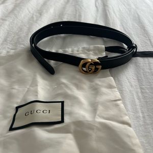 Authentic Gucci leather belt with double G buckle size 90.